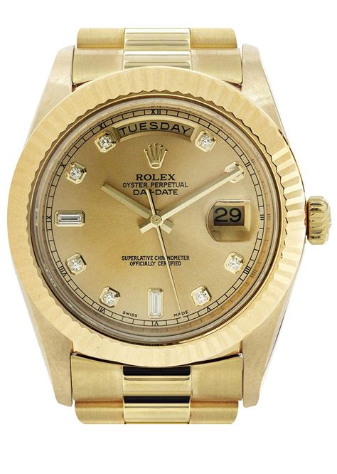 yellow gold Rolex weight